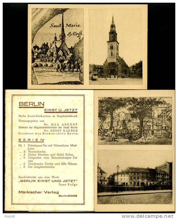 Berlin 1930: Ansichtskarten - Mappe Mit 6 Ansichtskarten Berlin Einst Und Jetzt! In Kupfertiefdruck Herausgegeben Von D - Dierentuin