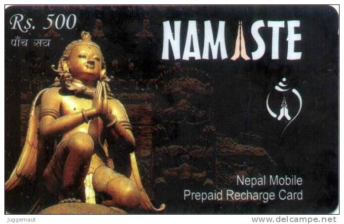 GSM MOBILE PHONE PREPAID USED RECHARGE CARD RS.500 NEPAL TELECOM 2010 NEPAL - Nepal