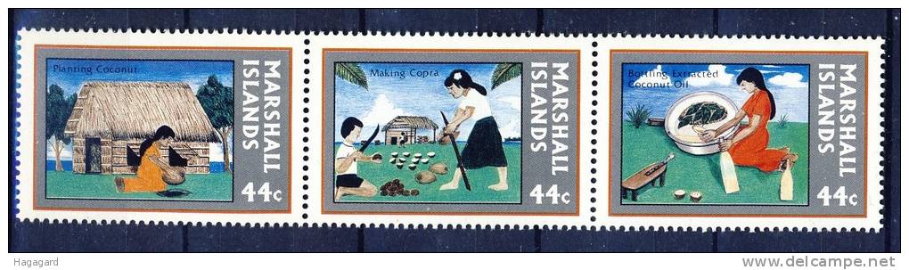 #Marshall Islands 1987. Coconuts. Michel 139-41. MNH(**) - Marshall Islands