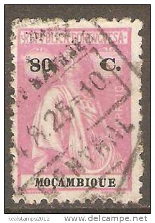 MOÇAMBIQUE - 1922,  Ceres. Novas Cores.  80 C.    Rosa,   D. 12 X 11 1/2   (o)   MUNDIFIL  Nº 244a - Mozambique