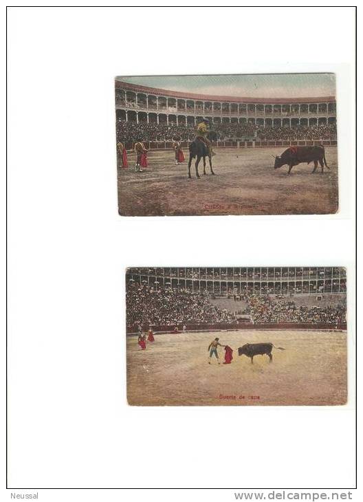 2 Tarjetas Postales Toros - Valencia