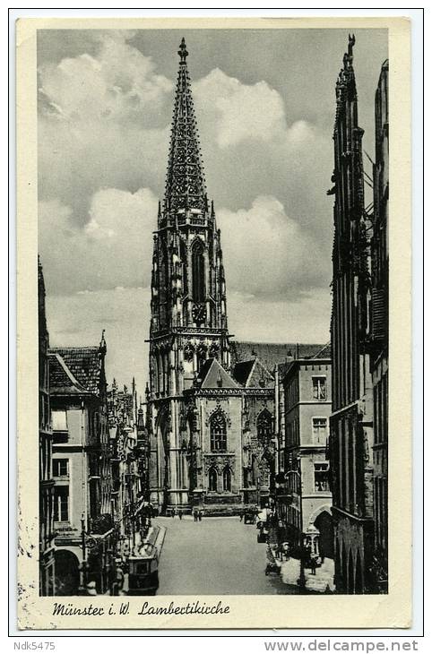 ALLEMAGNE : MUNSTER - LAMBECTIKIRCHE / CACHET - MUNSTER WESTE / ADDRESS - COLCHESTER, CROUCH STREET - Muenster