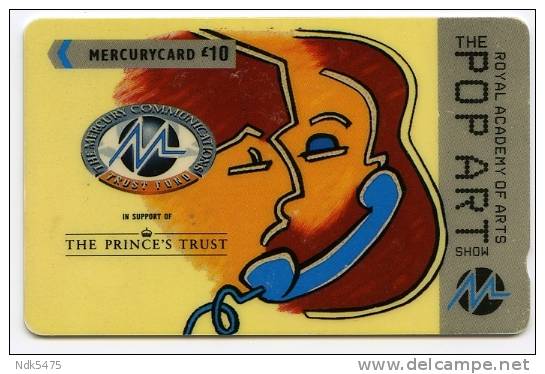 PHONECARD : MERCURYCARD / PAYTELCO £10 - ROYAL ACADEMY OF ARTS, THE POP ART SHOW - [ 4] Mercury Communications & Paytelco