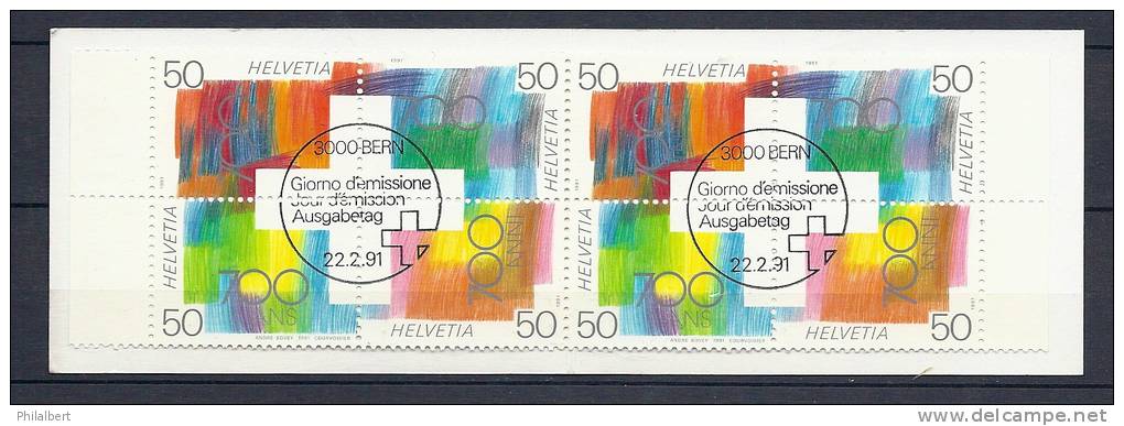 CH1991 - Carnet 700 Ans De La Suisse Obl. 1er Jour - Libretti