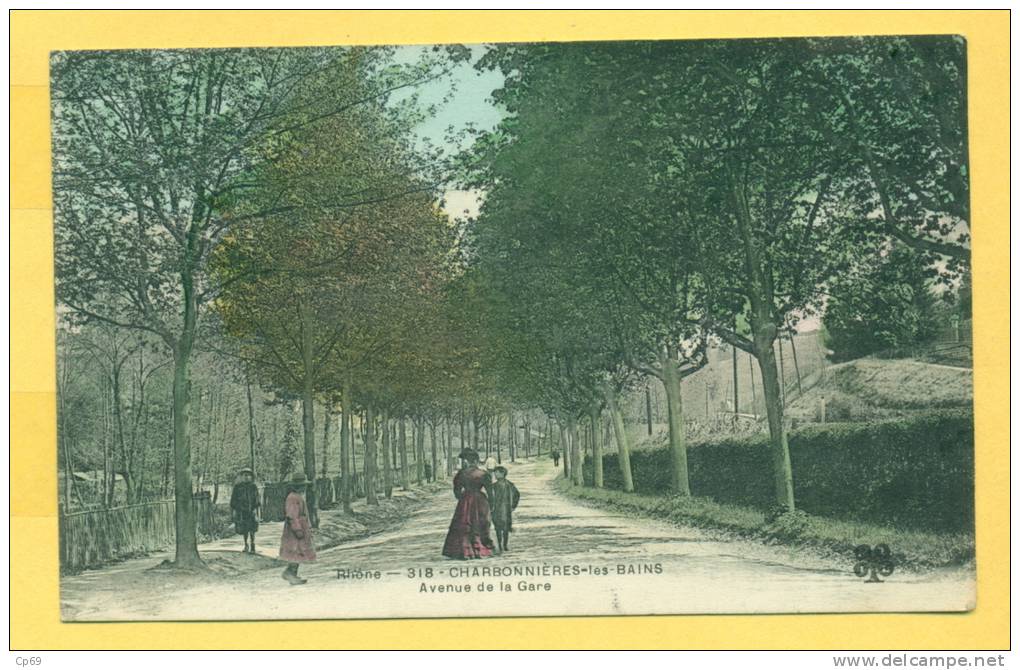 Charbonnières-les-Bains - Canton De Vaugneray - Avenue De La Gare - Rhône  Dép.69  N° 318 - Charbonniere Les Bains