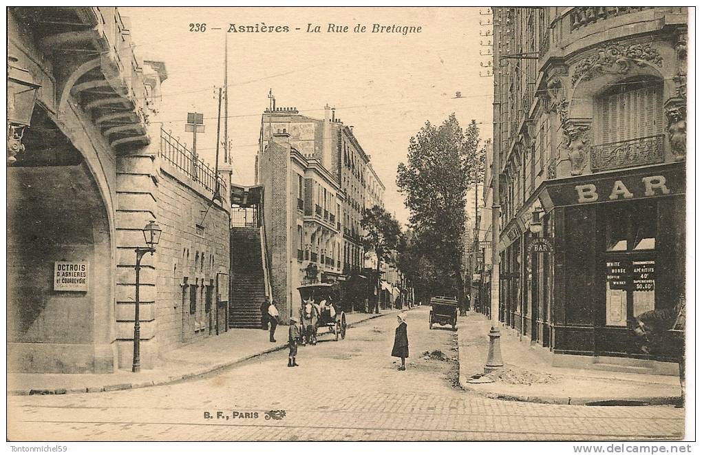 ASNIERES - LA RUE DE BRETAGNE - Asnieres Sur Seine