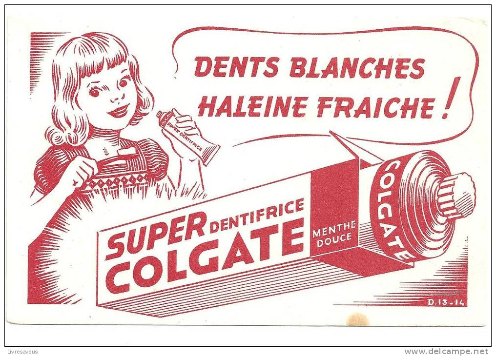 Buvard Dentifrice Dents Blanches, Haleine Fraîche Super Dentifrice Colgate - Parfums & Beauté