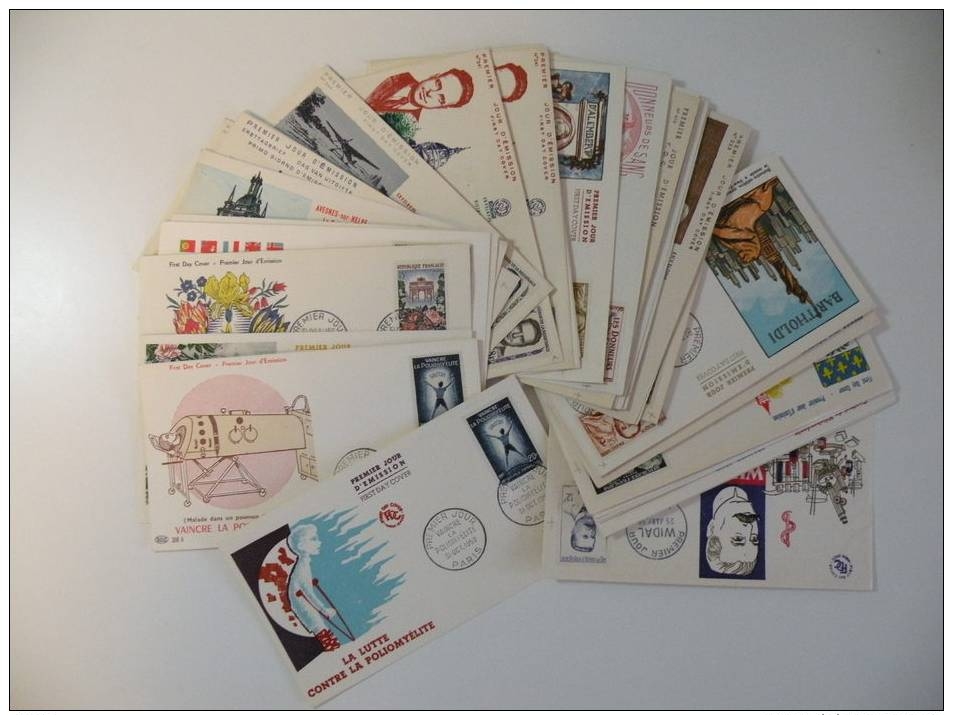 Lot FDC France Environs 7506 Envs + Carte Maxi 1950 à 2005 + de 22 000 &euro; - FDC 1er jours