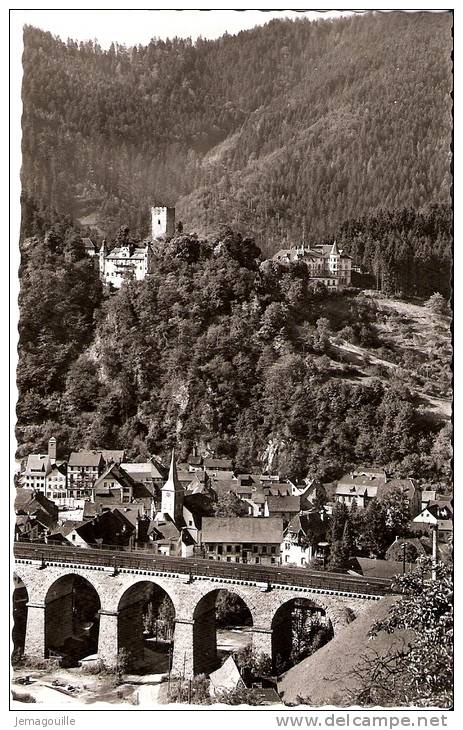 HORNBERG An Der Schwarzwaldbahn - Viadukt Mit Schloss Und Stadt - R-2 - Hornberg