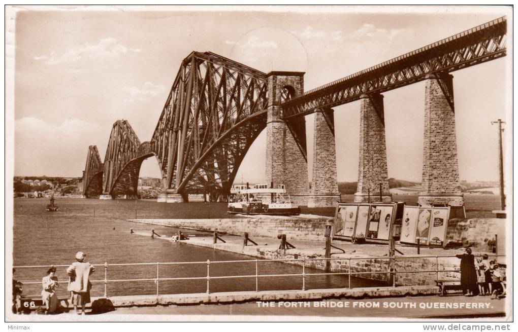 The Forth Bridge From Above South Queensferry, 1952,animé - Fife