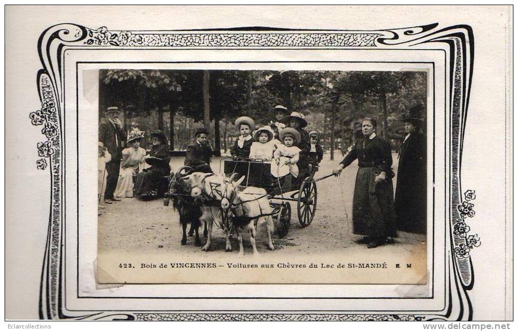 St Mandé        94    Voitures Aux Chèvres  Bois De Vincennes   (voir Scan) - Saint Mande