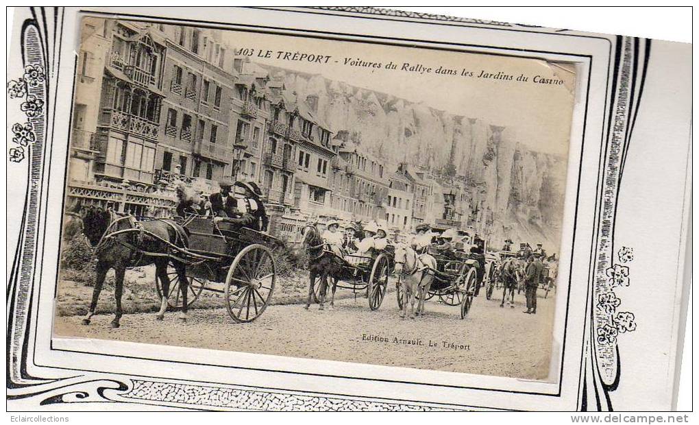 Le Tréport  76  Voiture Du Rallye  Attelages Chevaux - Le Treport