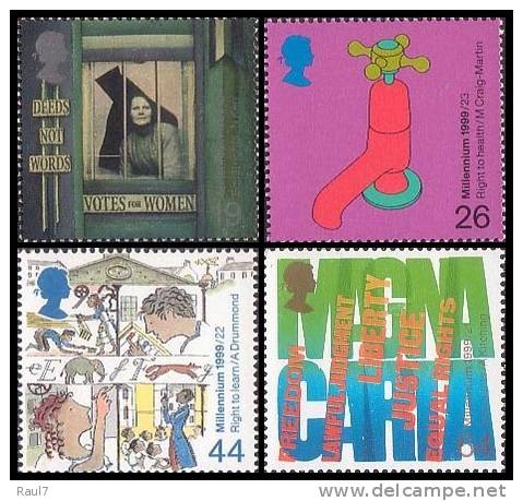 GRAND-BRETAGNE - 1999 Millénium 7 - Les Citoyens - 4v Neufs// Mnh - Unused Stamps