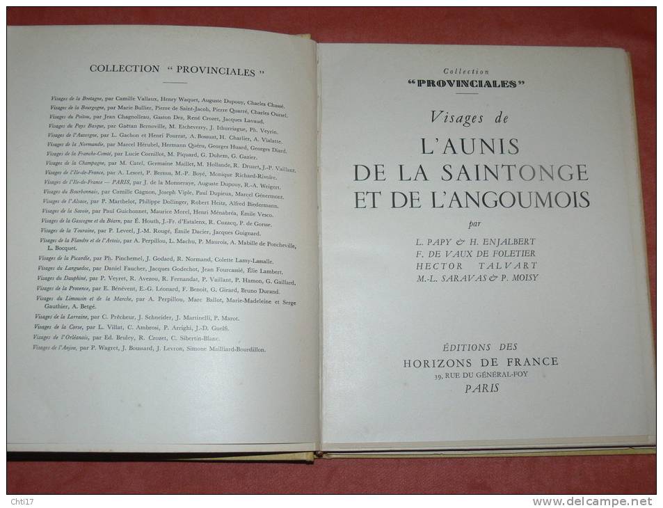 SAINTES ANGOULEME ROCHEFORT COGNAC " VISAGE DE L AUNIS ET DE SAINTONGE " EDITIONS HORIZONS 1952 N° 140 - Poitou-Charentes