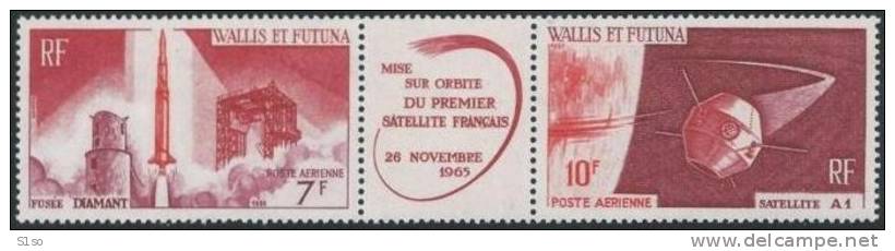 WALLIS Et FUTUNA 1966   Poste Aerienne PA 25A Neufs Sans  Charnière Lancement 1er Satellite. - Ongebruikt