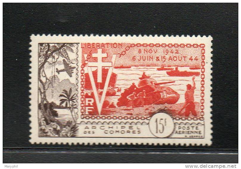 LOT 200 - COMORES P.A N° 4 * Charnière - LIBERATION - Cote 40€ - Unused Stamps