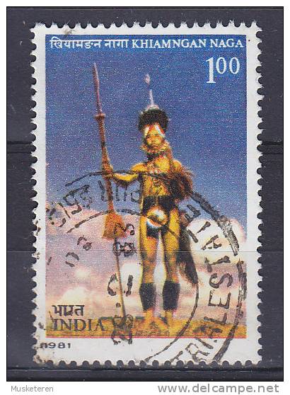 India 1981 Mi. 867    1.00 (R) Indische Stämme Krieger Der Khiamngan - Oblitérés