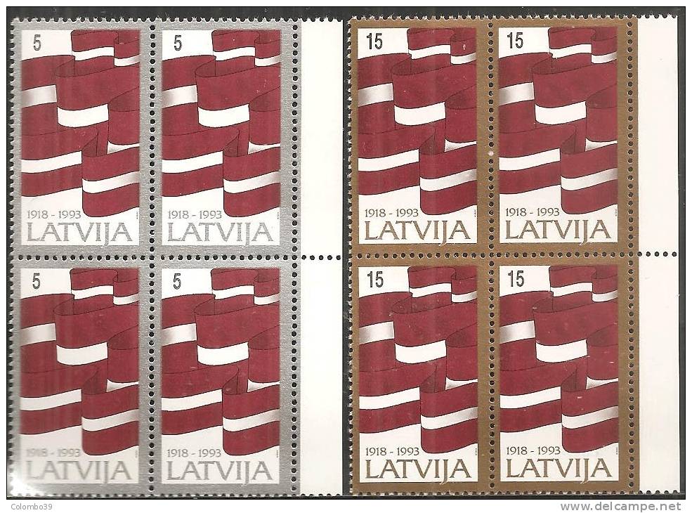 Lettonia 1993 Nuovo** - Mi. 361/62 Quartina - Lettonia