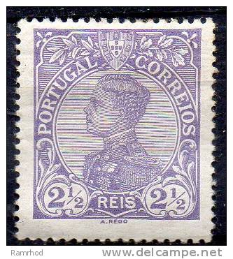 PORTUGAL 1910 King Manoel II  21/2r. - Lilac  MH - Nuevos