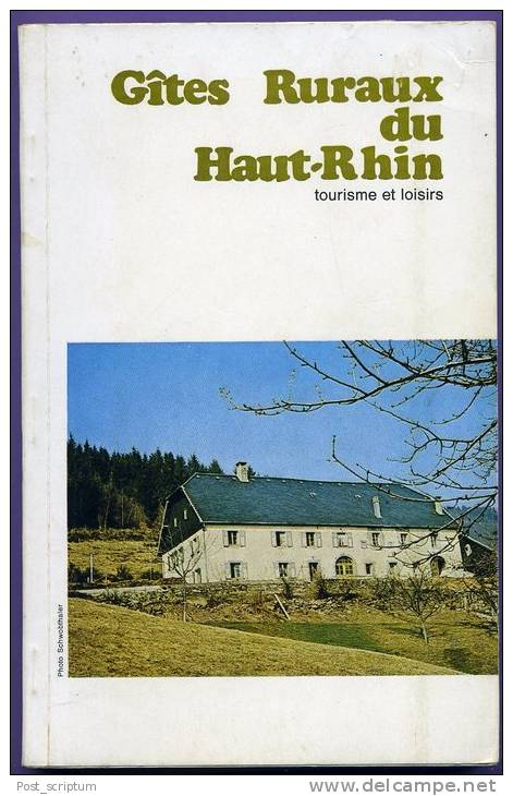 Livre -  Alsace - Gïtes Ruraux Du Haut Rhin 2 Tourisme Et Loisirs - Alsace