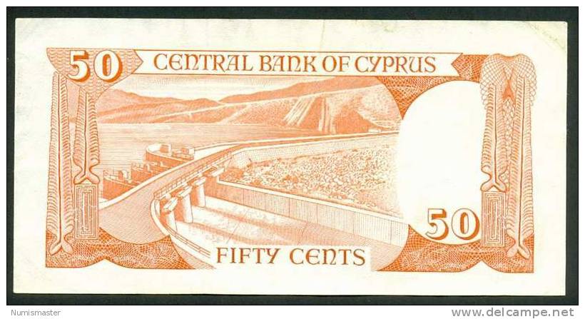 CYPRUS , 50 CENTS 1.10.1988. P-52 , XF - Chipre