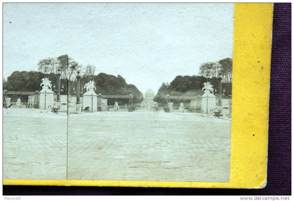 Paris - Entrée Des TUileries - Place De La Concorde - Circa 1898 - Carte Stéréoscopique Stereo Stereoview - Fotos Estereoscópicas