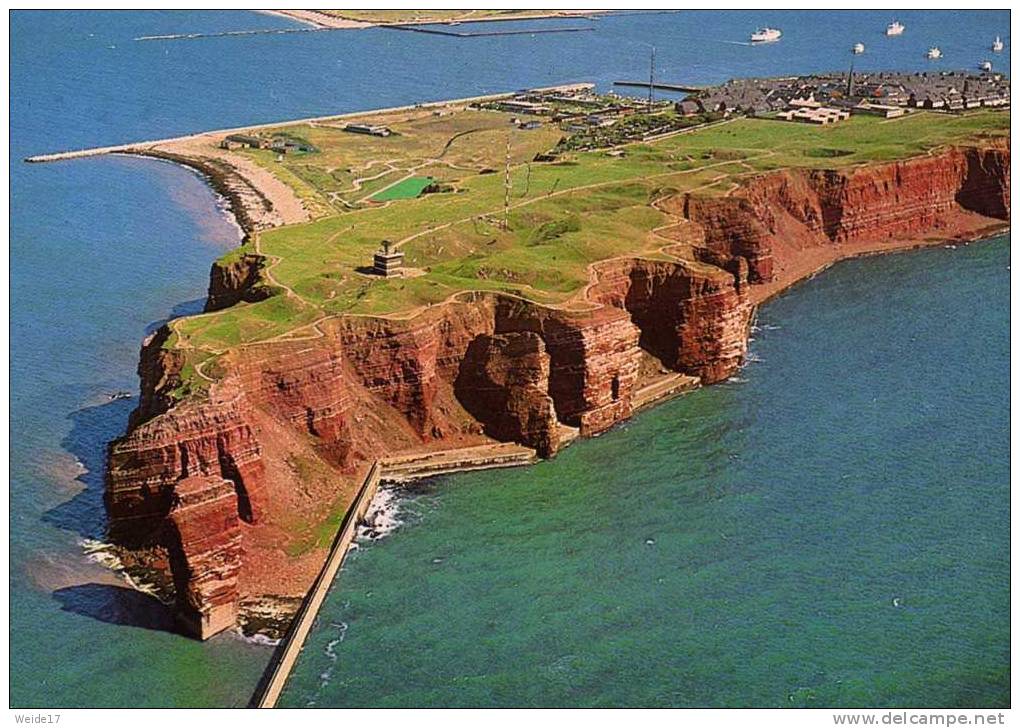 01300 HELGOLAND - Luftaufnahme Von Nordwesten Auf Insel Und Düne - Helgoland