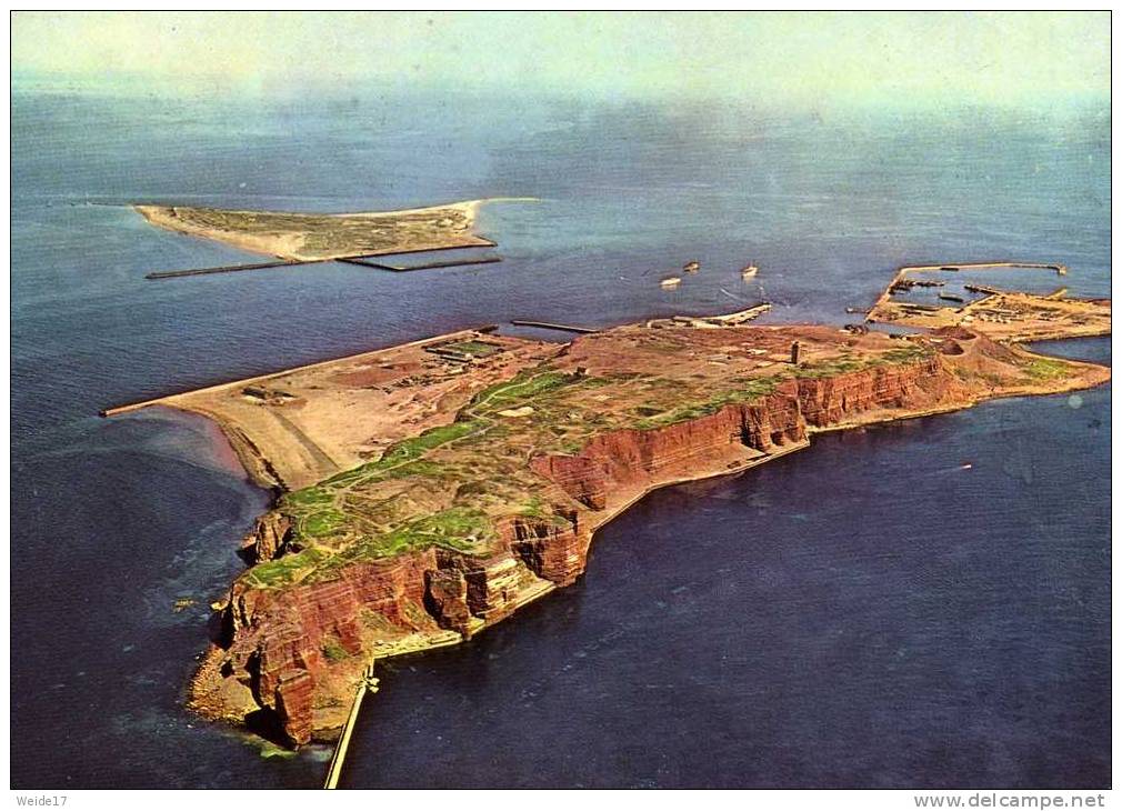 01310 HELGOLAND - Luftaufnahme Von Nordwesten Auf Insel Und Düne - Helgoland