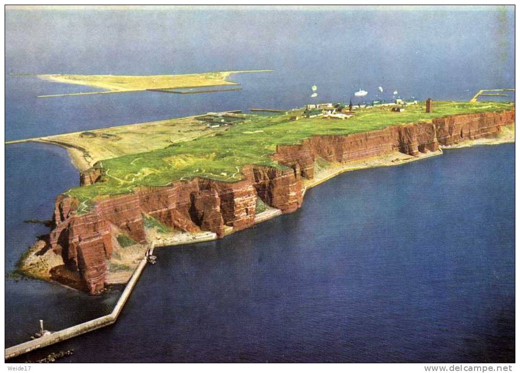 01312 HELGOLAND - Luftaufnahme Von Nordwesten Auf Insel Und Düne - Helgoland