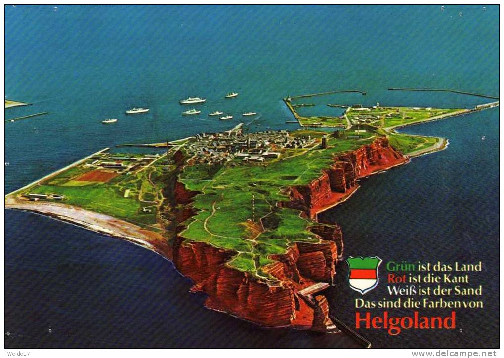 01320 HELGOLAND -  Luftaufnahme Von Norden Auf Die Insel - Helgoland