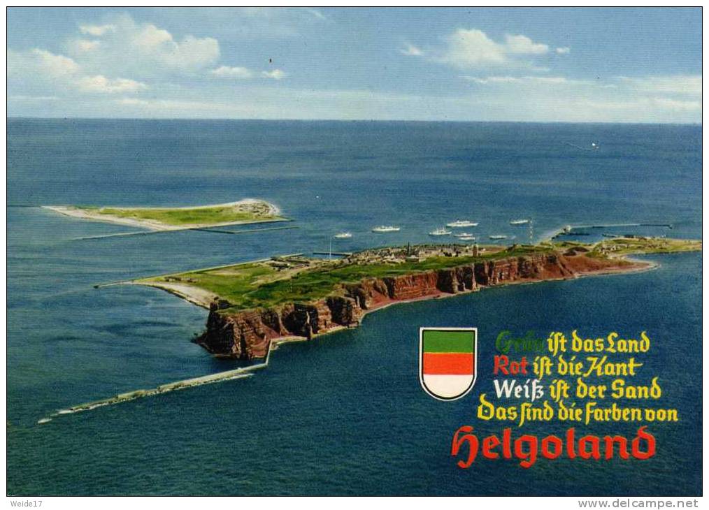 01327 HELGOLAND -  Luftaufnahme Von Nordwesten Auf Insel Und Düne - Helgoland