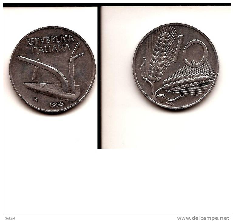 10 LIRE 1955 Repubblica Italiana Moneta Italia BB+ - 10 Liras