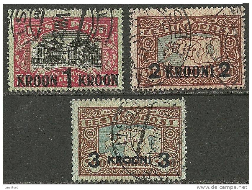 Estland Estonia 1930 Michel 87 - 89 O 88-89 Are Signed/signiert - Estonie