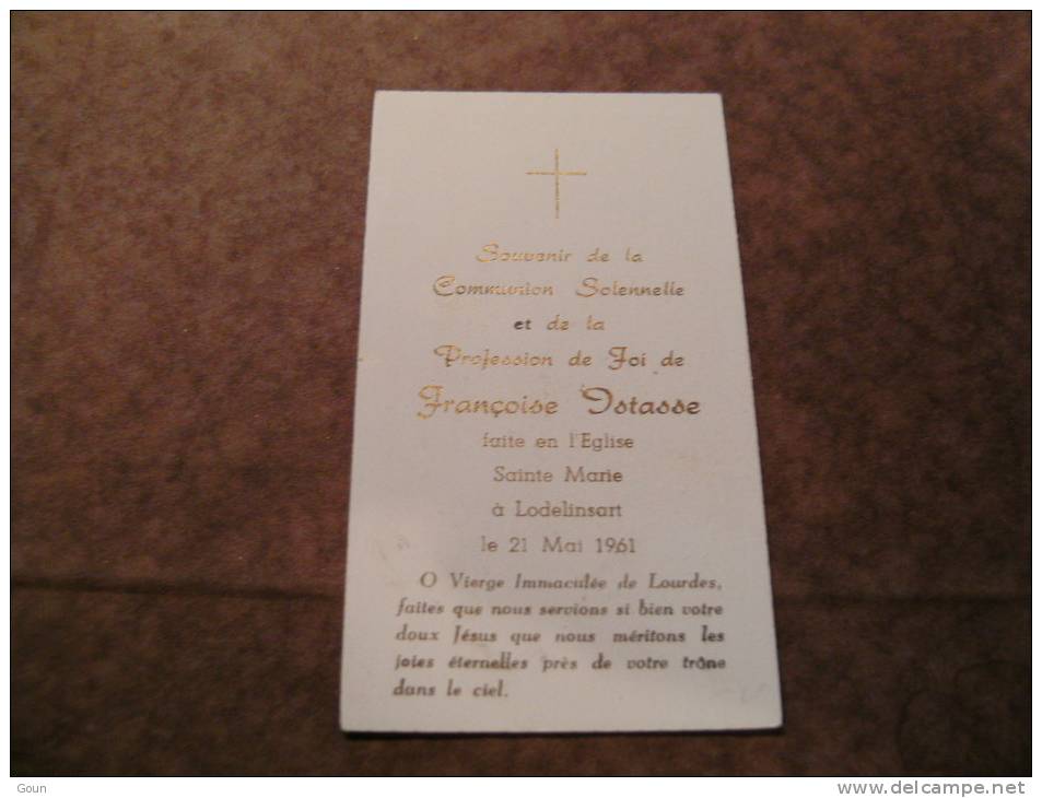 BC4-2-100 CDP Souvenir Communion  Françoise Istasse Lodelinsart 1961 - Kommunion Und Konfirmazion