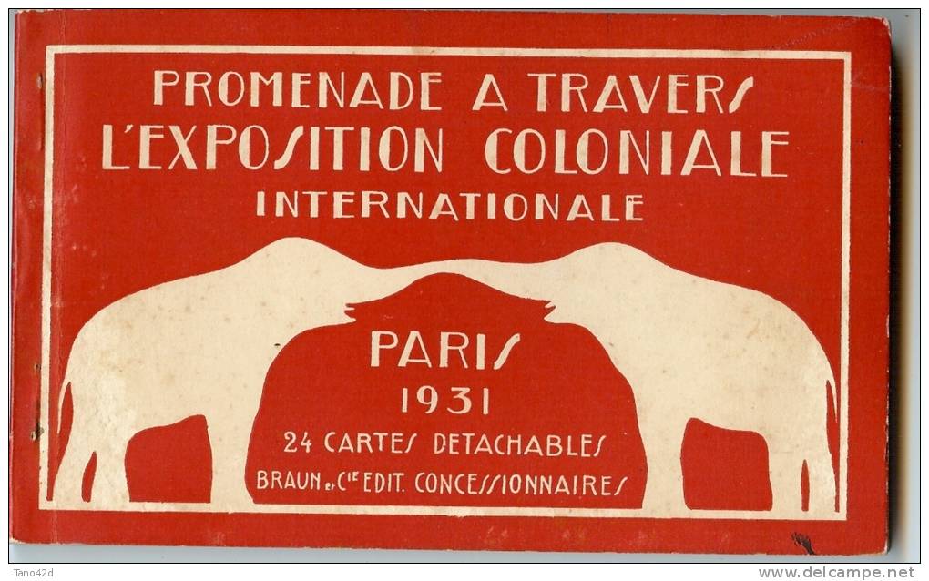 LPU5 - CARNET DE 24 CPA DE L'EXPOSITION COLONIALE INTERNATIONALE DE 1931 A PARIS - Ausstellungen