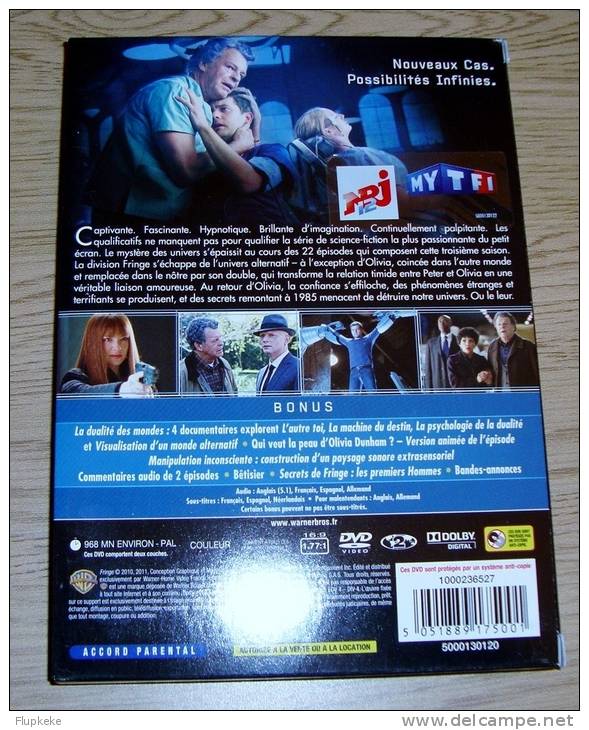 Fringe Intégrale de la Saison 3 Dvd Zone 2 vf / vostfr Anna Torv Joshua Jackson 2010-2011