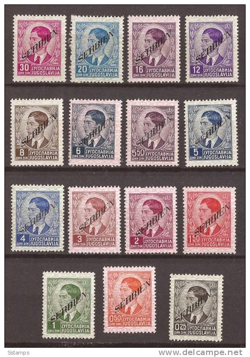 1941 X   31-45    DEUTSCHE BESETZUNG SERBIEN SRBIJA OKUPACIJA  OVERPRINT  LEGER  HINGED - Besetzungen 1938-45