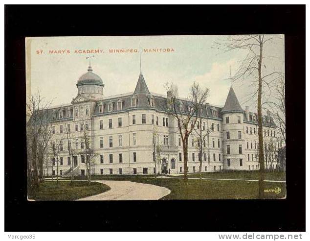 Canada St Mary's Academy Winnipeg Manitoba édit. JV N° 108524 Valentine - Winnipeg