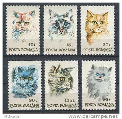 ROUMANIE 1993 - Chats - Serie Neuve Sans Charniere (Yvert 4076/81 ) - Unused Stamps