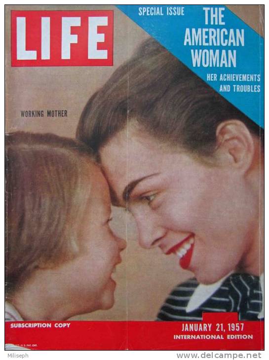 Magazine LIFE - JANUARY 21 , 1957 - INTER. ED. -  Publicités Voitures CHRYSLER CORPORATION - PEPSI-COLA  (3048) - Nouvelles/ Affaires Courantes