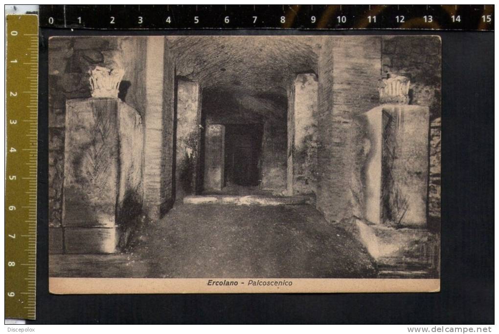 D2926 Ercolano , Palcoscenico Del Teatro  - Ediz. Domenico Trampetti - Old Mini Card - Ercolano