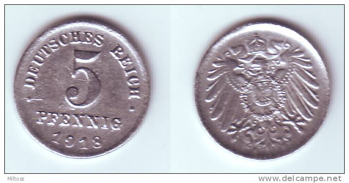 Germany 5 Pfennig 1918 D WWI Issue - 5 Pfennig