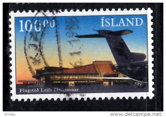 Iceland 1989 100k Airport Terminal Issue #638 - Oblitérés