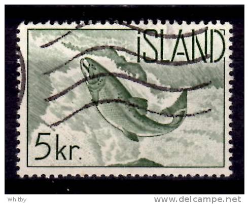 Iceland 1959 5k Salmon Issue #322 - Used Stamps