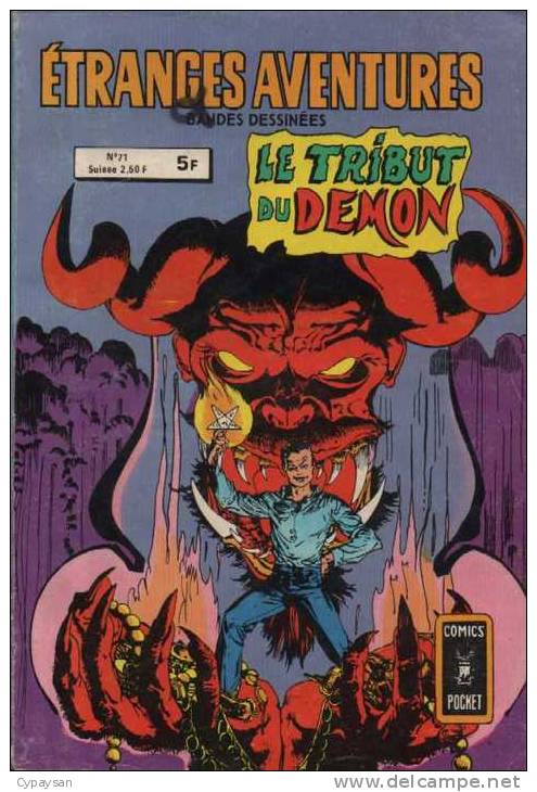 ETRANGES AVENTURES N° 71 BE AREDIT COMICS POCKET 1981 - Etrange Aventure