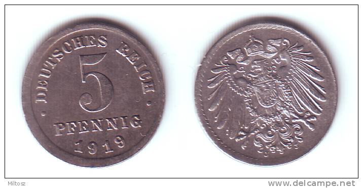 Germany 5 Pfennig 1919 J WWI Issue - 5 Pfennig