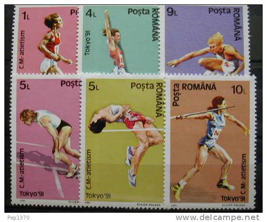 RUMANIA 1991 - ATLETISMO - YVERT Nº 3960-3965 - Ungebraucht