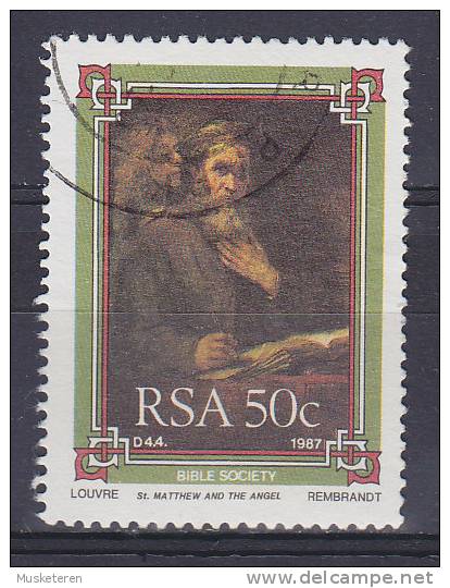 South Africa 1987 Mi. 718      50 C Die Bibel Hl. Matthäus Und Der Engel Gemälde Von Rembrandt - Used Stamps