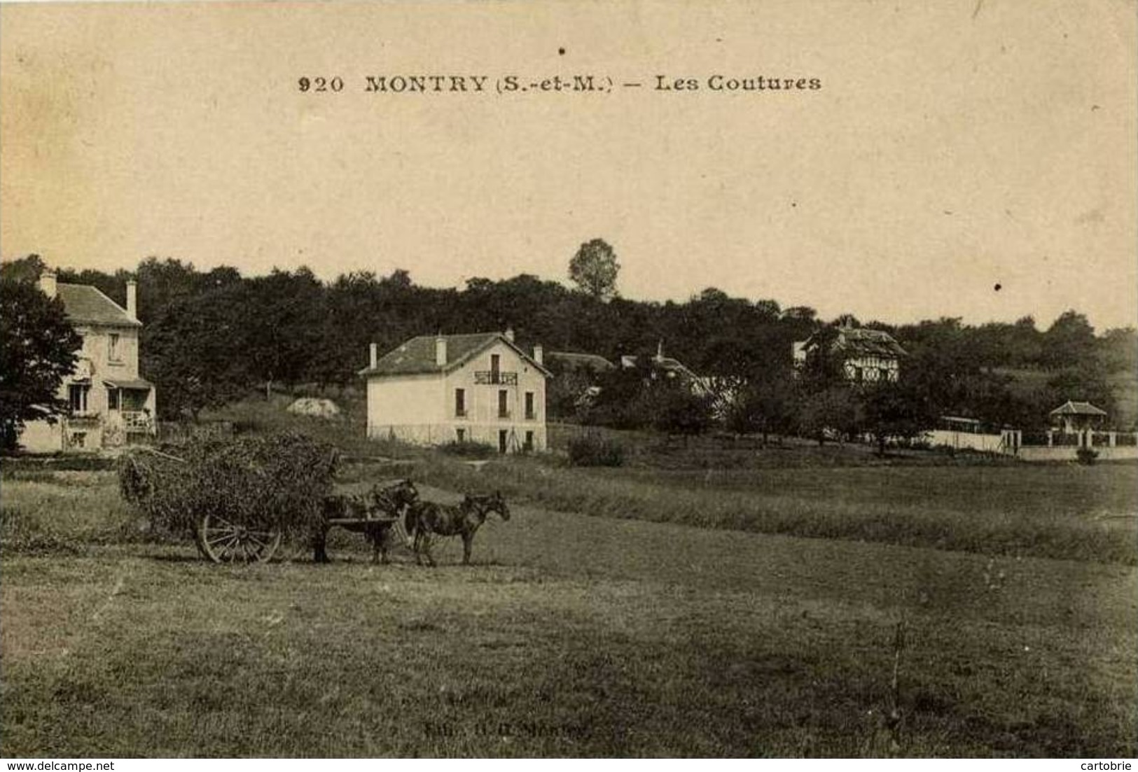 Dépt 77 - MONTRY - Les Coutures - Attelage De Chevaux - Thème Agriculture - Other & Unclassified