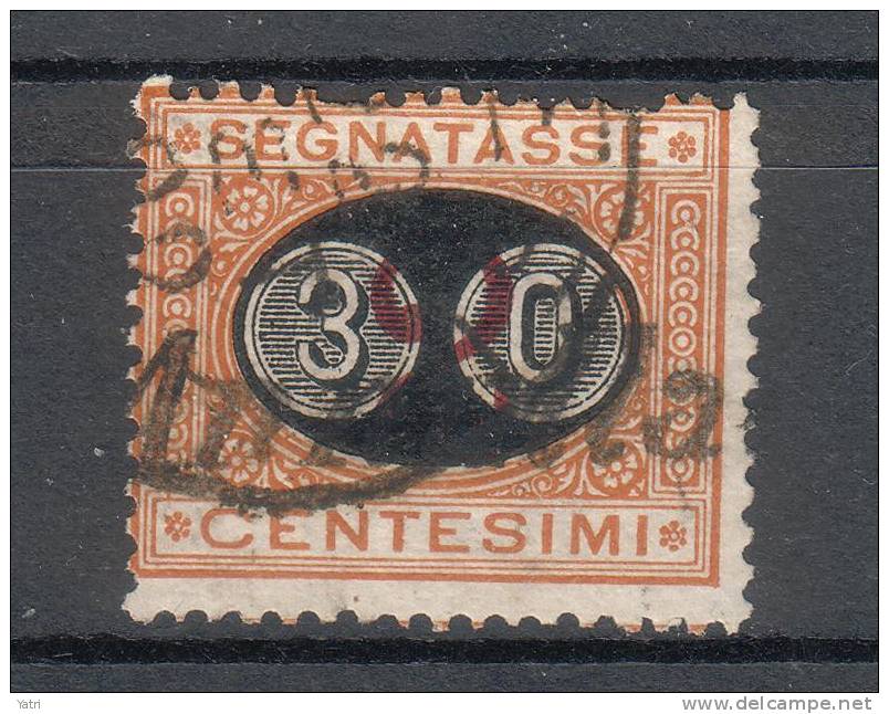 Regno D'Italia - 1890-91- Segnatasse (mascherine) (usato) 30 C. Su 2 C. Sass. 19 - Taxe